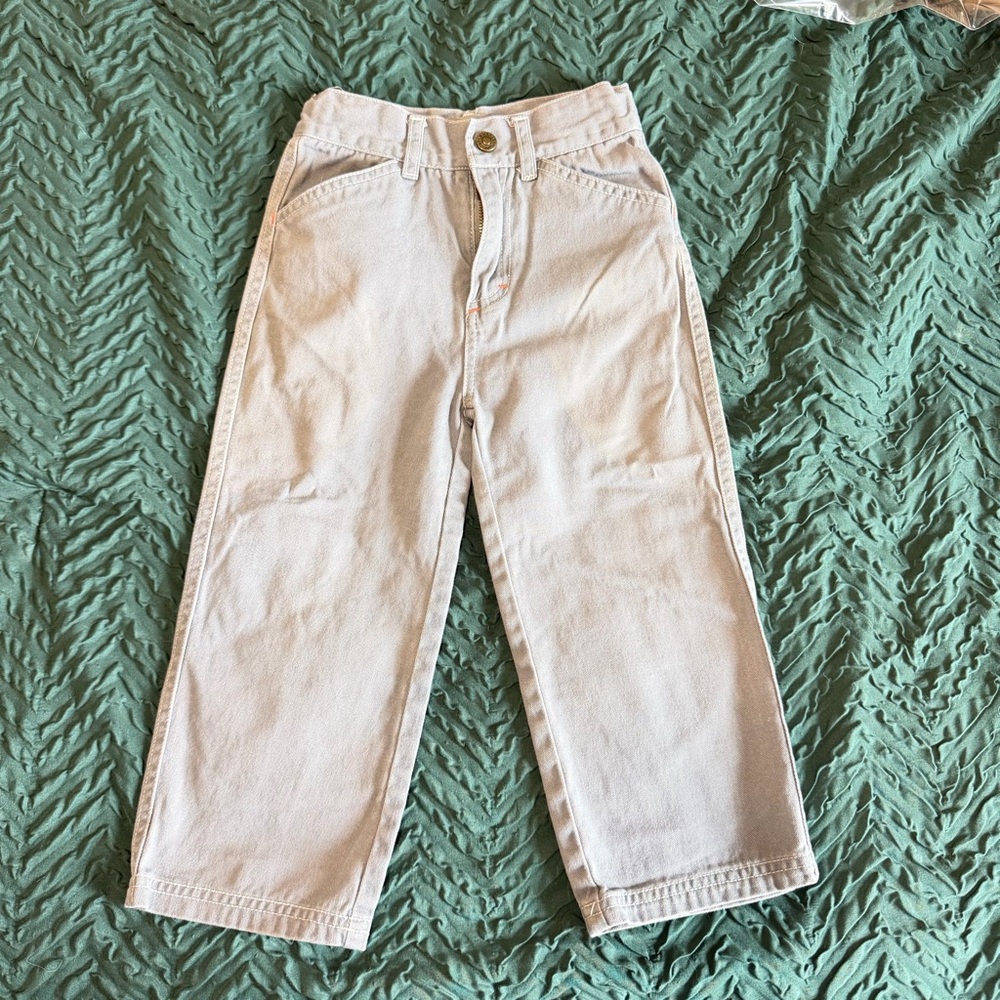 Harley-Davidson Gray Denim Jeans w‎ Logo Embroidered on Bottom Pockets 2T